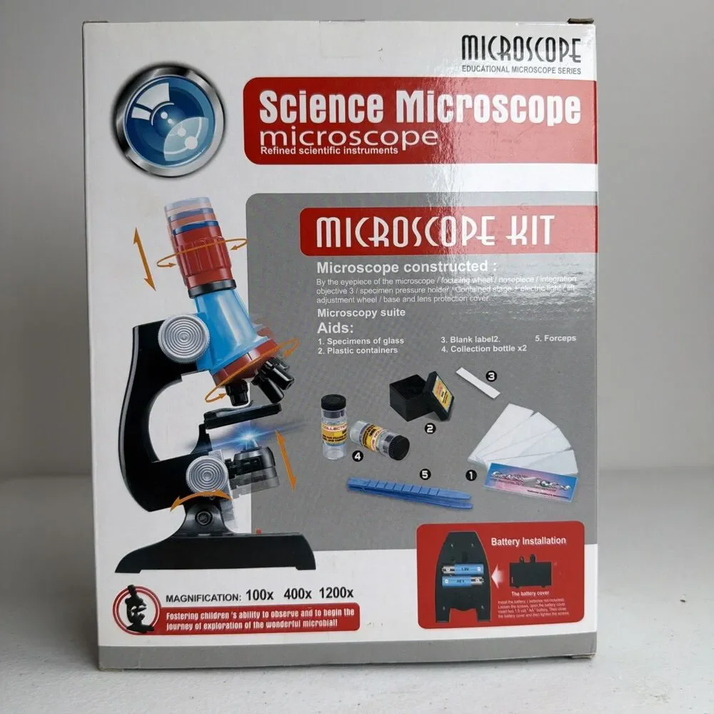 PBOX Microscope Educational  Microscope Series Science Beginners Microscope New